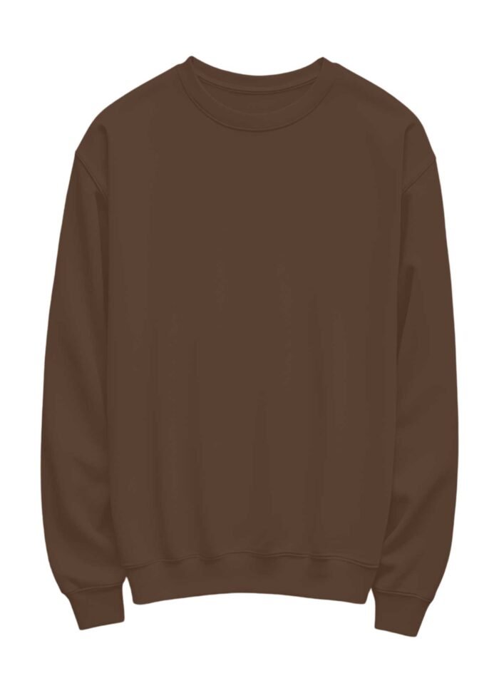 Plain Sweatshirt Brown Color