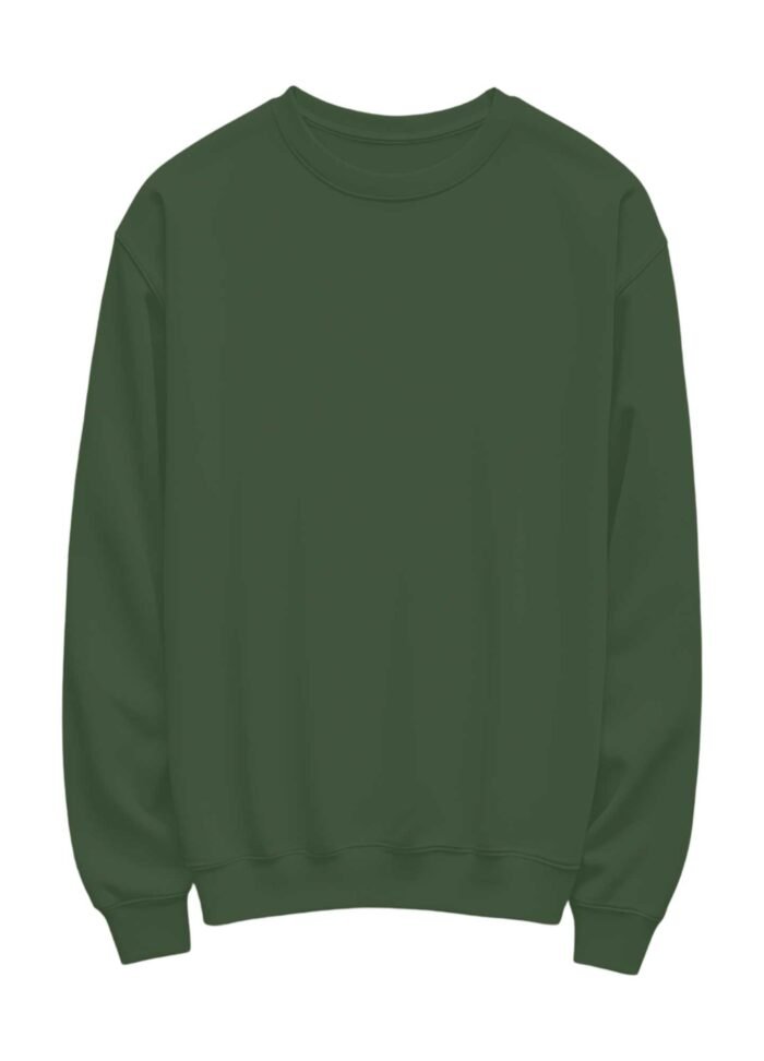 Plain Sweatshirt Green Color