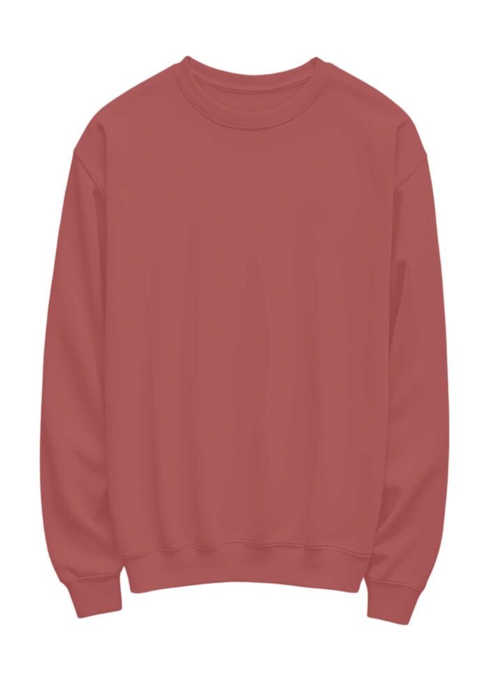 Plain Sweatshirt Light Maroon Color