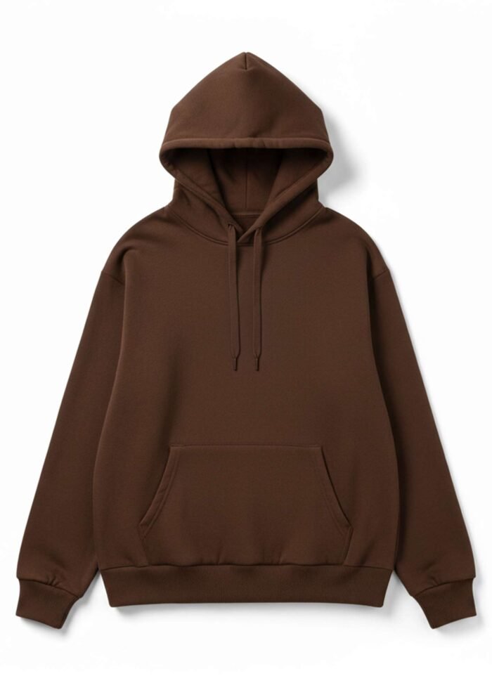 Plain Hoodie Brown Color